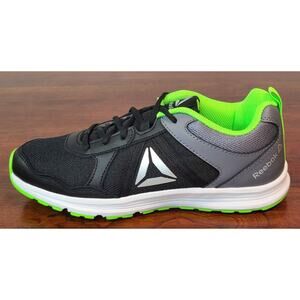 Reebok Almotio 4.0 Kids Running Shoes Size 6.5 Black/Grey/Green/Silver DV8675